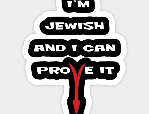 Logo en anglais I am Jewish and I can prove it Jewpop