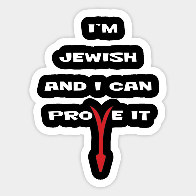 Logo en anglais I am Jewish and I can prove it Jewpop