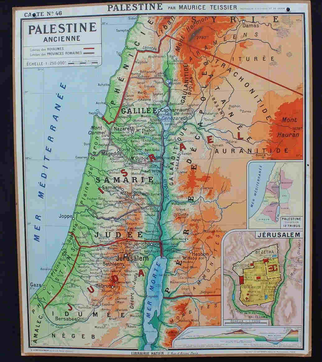 Carte Hatier Palestine