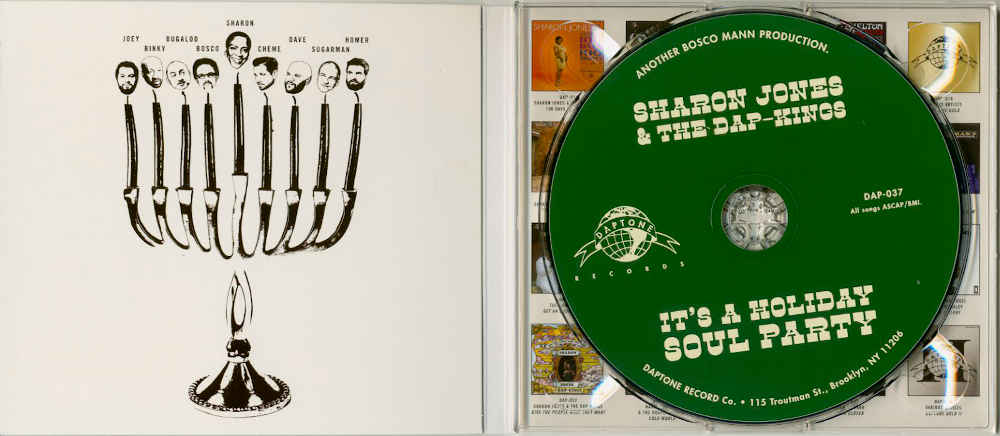 Visuel de la pochette de l'album de Sharon Jones Hanouka Jewpop