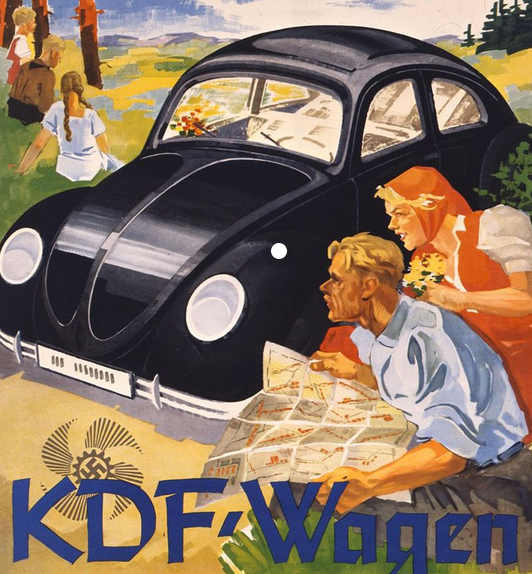 Affiche publicitaire Coccinelle 3ème Reich Jewpop