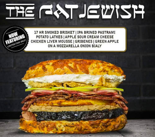 Photo représentant un hamburger The Fat Jewish Fitness Jewpop