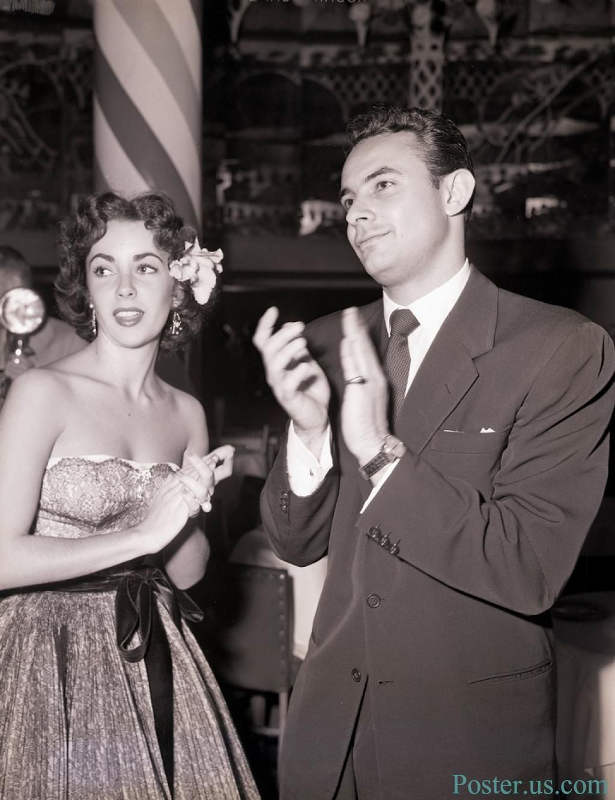 Photo représentant Stanley Doene et Liz Taylor dans les années cinquante Jewpop