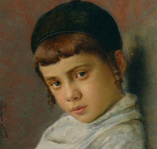 Portrait d'un enfant juif orthodoxe par Isidore Kaufmann Jewpop