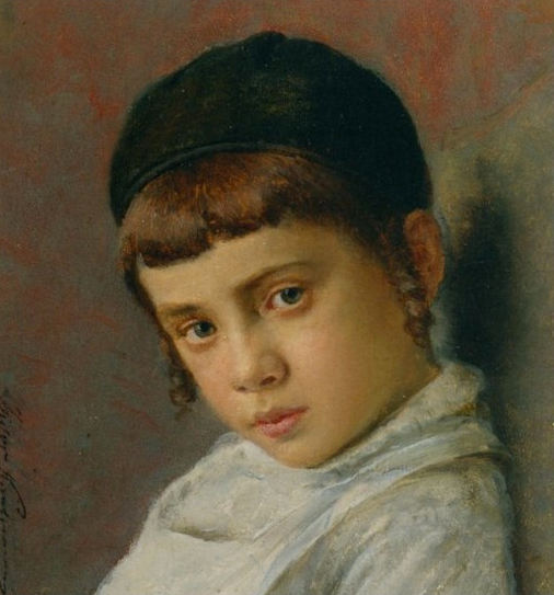 Portrait d'un enfant juif orthodoxe par Isidore Kaufmann Jewpop