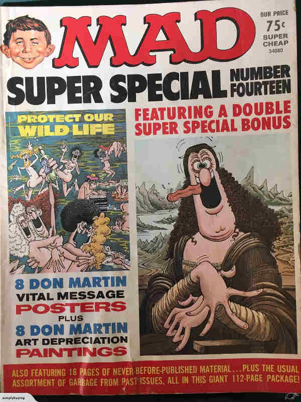 Couverture du magazine Mad dessins de Don Martin Jewpop