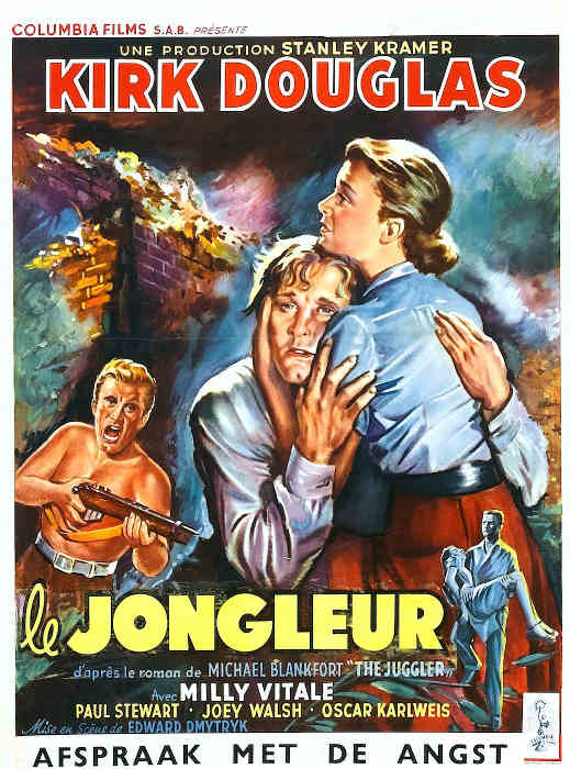 Affiche du film Le jongleur avec Kirk Douglas Jewpop