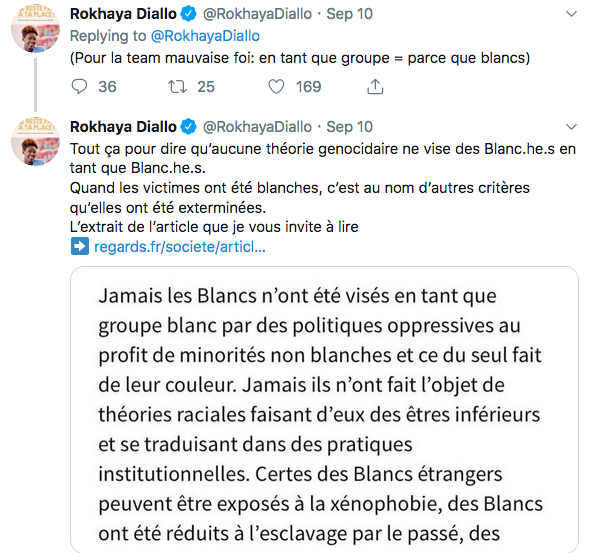 Tweet de Rokhaya Diallo Juifs nazis Jewpop
