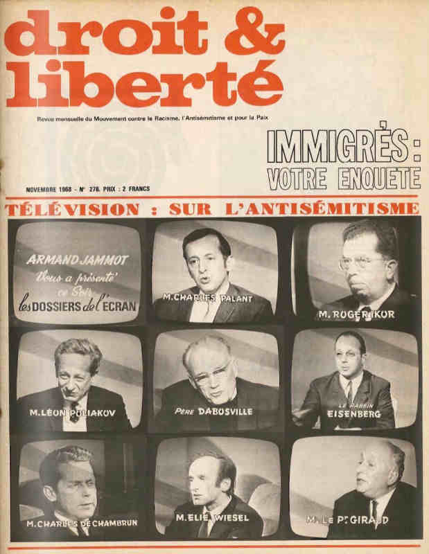 Couverture du magazine du MRAP Droit et Liberté Les Dossiers de l'Écran Jewpop