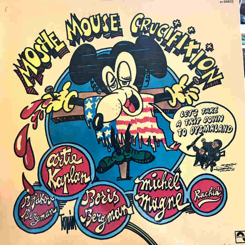 Pochette de l'album de Michel Magne Moshe Mouse Crucifixion Jewpop