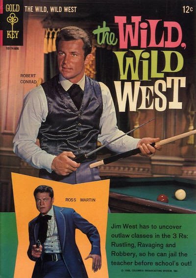 Couverture d'une bd Wild Wild West avec Robert Conrad et Ross Martin Jewpop