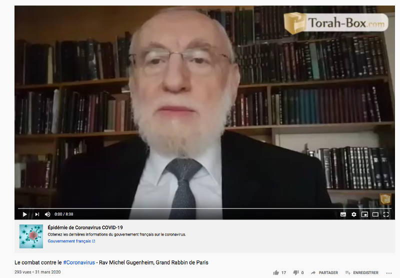 Message du grand rabbin de Paris Jewpop